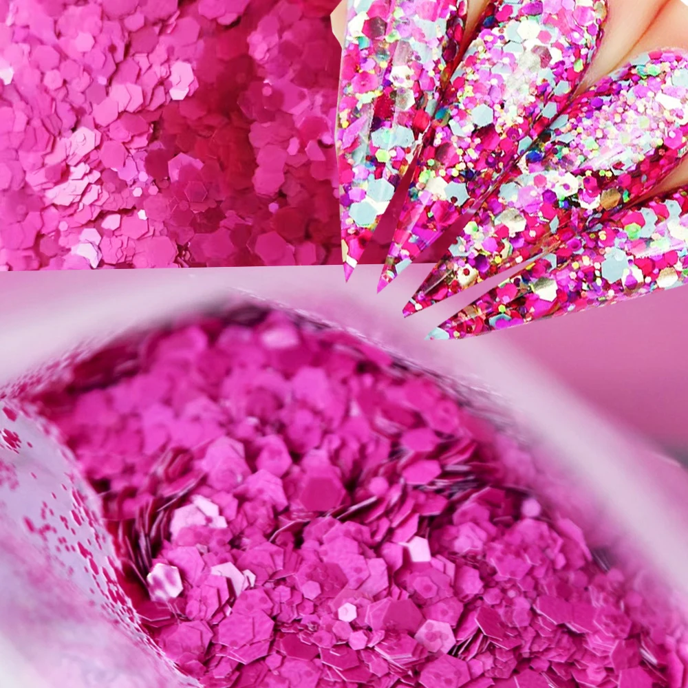 50g/Bag Matte Pink Nail Sequins Holo Hexagonal (3 SIZE) Pink Nail Glitter Flakes Mix Laser Pink Paillette For DIY Nail Art
50g/Bag Matte Pink Nail Sequins Holo Hexagonal (3 SIZE) Pink Nail Glitter Flakes Mix Laser Pink Paillette For DIY Nail Art