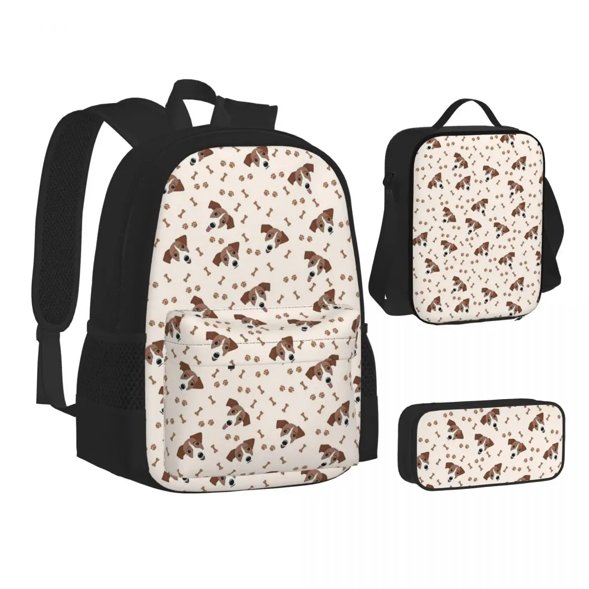 Jack Russell Terrier Dog With Bones Backpack Bookbag Students School Bag Cartoon Kids Rucksack Lunch Bag Pen Bag Three-Piece Set
Jack Russell Terrier Dog With Bones Backpack Bookbag Students School Bag Cartoon Kids Rucksack Lunch Bag Pen Bag Three-Piece Set
