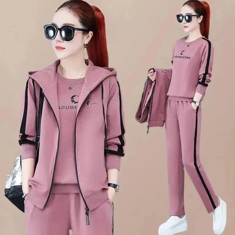 2023 New Female Short Coat + Long-Sleeved Sweater + Pant Three-Piece Set Spring Autumn Oversize Women Set Casual Sportswear Suit
2023 New Female Short Coat + Long-Sleeved Sweater + Pant Three-Piece Set Spring Autumn Oversize Women Set Casual Sportswear Suit