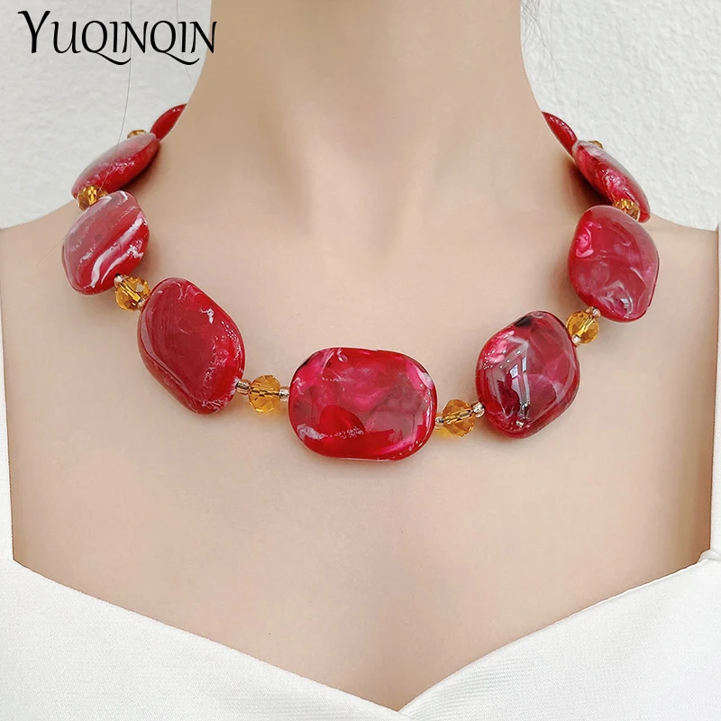 Colorful Beads Vintage Choker for Women Acrylic Resin Pendant Women's Necklace Exquisite Fashion Jewelry Simple Boho Accessories
Colorful Beads Vintage Choker for Women Acrylic Resin Pendant Women's Necklace Exquisite Fashion Jewelry Simple Boho Accessories