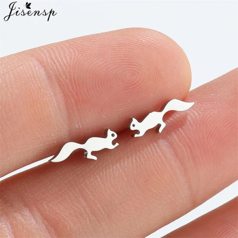 Jisensp Minimalist Silver Color Squirrel Earings Fashion Jewelry 2022 Cute Fox Animal Earrings Small Children Ear Studs Gifts
Jisensp Minimalist Silver Color Squirrel Earings Fashion Jewelry 2022 Cute Fox Animal Earrings Small Children Ear Studs Gifts