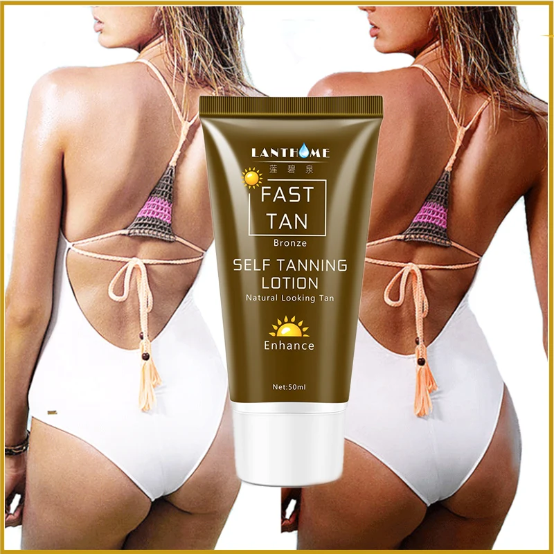 

Body Bronzer Cream Self-tanning Lotion Shine Brown Tanner Sexy Solarium Oil Natural Tan Skin Protection Nourishing Makeup 50ml