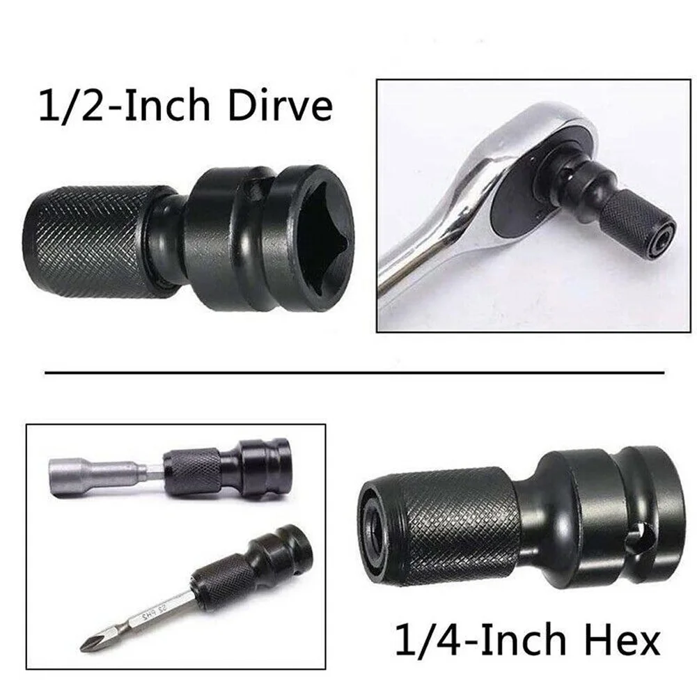 1PC Drill Chuck Converter 1/2’’ Drive To 1/4’’ Hex Socket Adapter Hex Shank Driver Quick Load Bit System For Impact Wrench
1PC Drill Chuck Converter 1/2’’ Drive To 1/4’’ Hex Socket Adapter Hex Shank Driver Quick Load Bit System For Impact Wrench