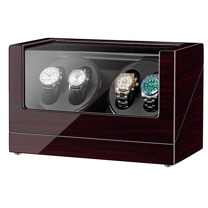 JQUEEN 5 Modes Ebony Baking Finish Automatic Quad 4+0 Watch Winder with Double Quiet Mabuchi Motors 5 Working Modes AAA Quality 
JQUEEN 5 Modes Ebony Baking Finish Automatic Quad 4+0 Watch Winder with Double Quiet Mabuchi Motors 5 Working Modes AAA Quality