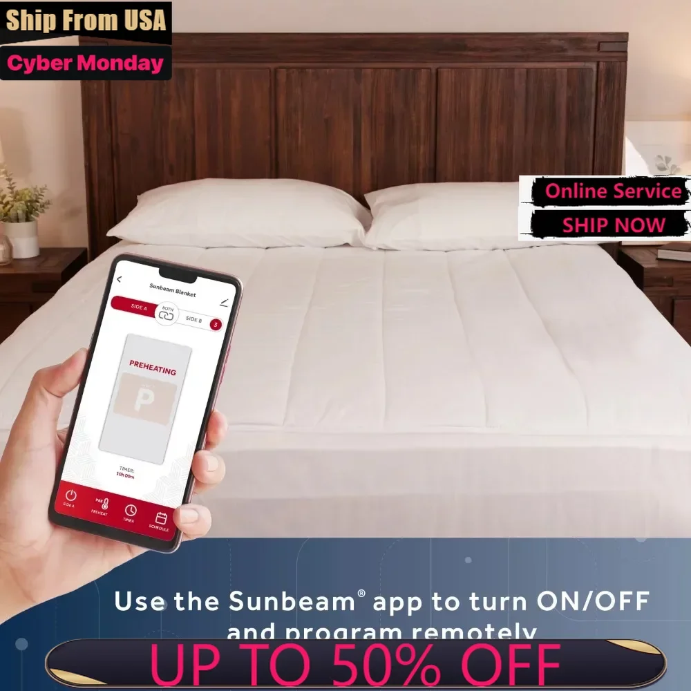 Connect Electric Heating Mattress Full Size, 10 Heating Settings, Fast Heating, Smart Heating with Wi-Fi, Automatic Shut-off
Connect Electric Heating Mattress Full Size, 10 Heating Settings, Fast Heating, Smart Heating with Wi-Fi, Automatic Shut-off