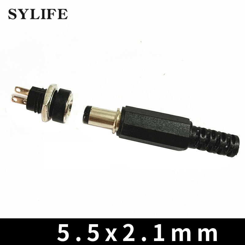 1/2x5,5, 5 мм Штекерный адаптер постоянного тока 12 В 2,1 * мм Штекерный разъем источника питания постоянного тока винтовая гайка монтажный разъем панели
1/2x5,5, 5 мм Штекерный адаптер постоянного тока 12 В 2,1 * мм Штекерный разъем источника питания постоянного тока винтовая гайка монтажный разъем панели