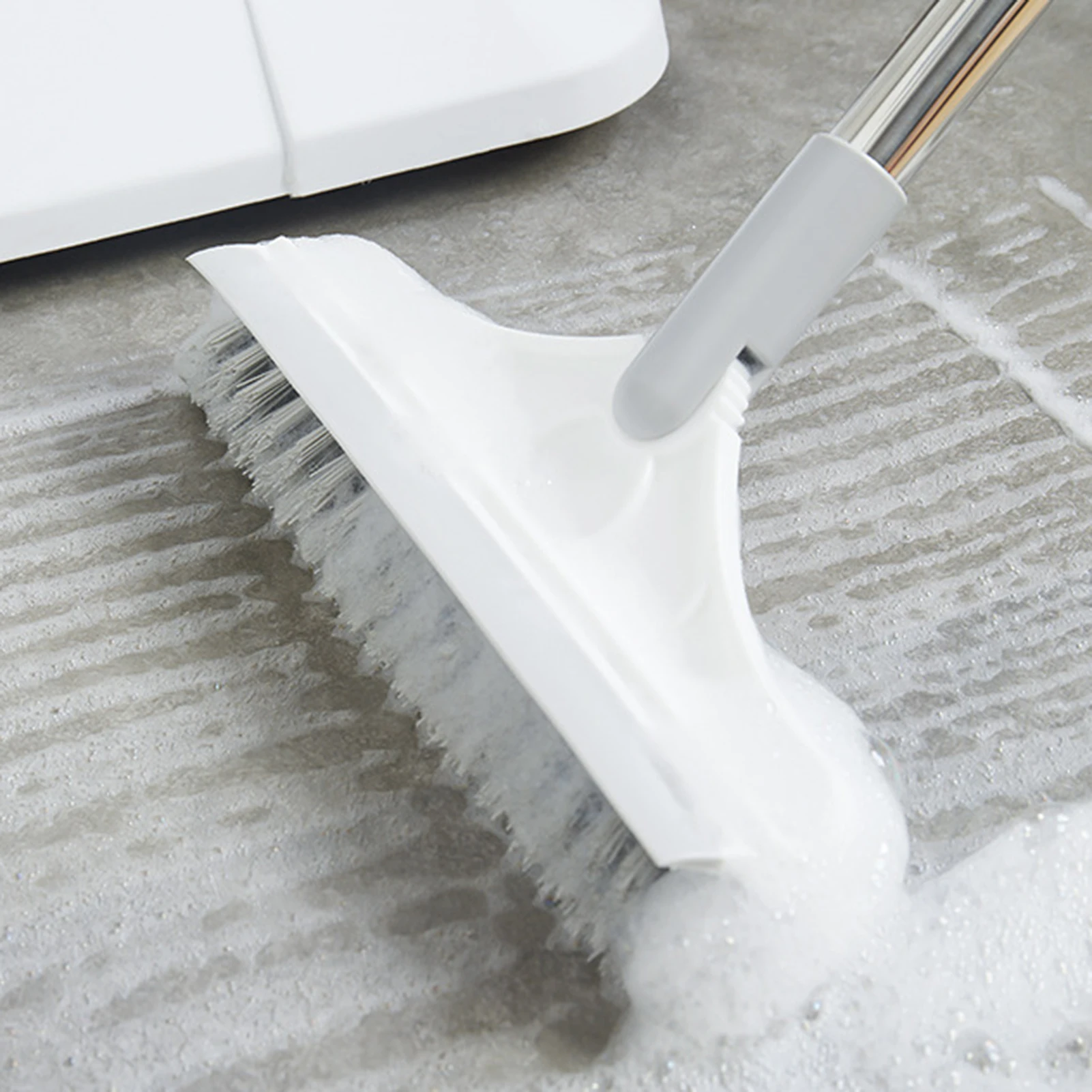 2 In 1 Floor Brush Scrub Brush With Adjustable Stainless Metal Long Handle Scrubber Detachable Stiff Bristles For Tile Cleaning
2 In 1 Floor Brush Scrub Brush With Adjustable Stainless Metal Long Handle Scrubber Detachable Stiff Bristles For Tile Cleaning