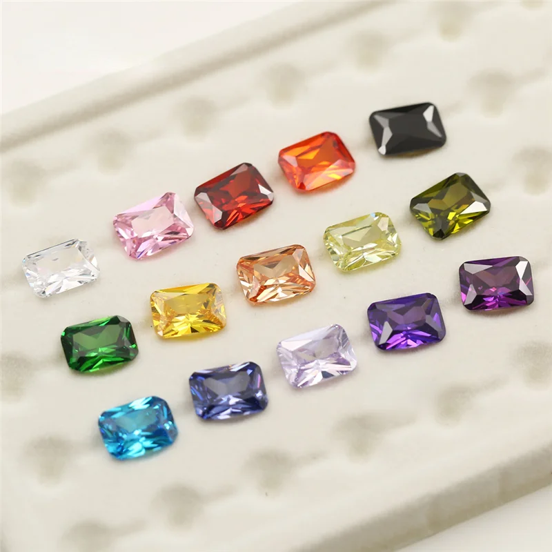 

Loose Stone 1PCS Per Colors Total 15pcs Size 4x6mm ~ 10x12mm Octangle Shape Loose Cubic Zirconia Stone