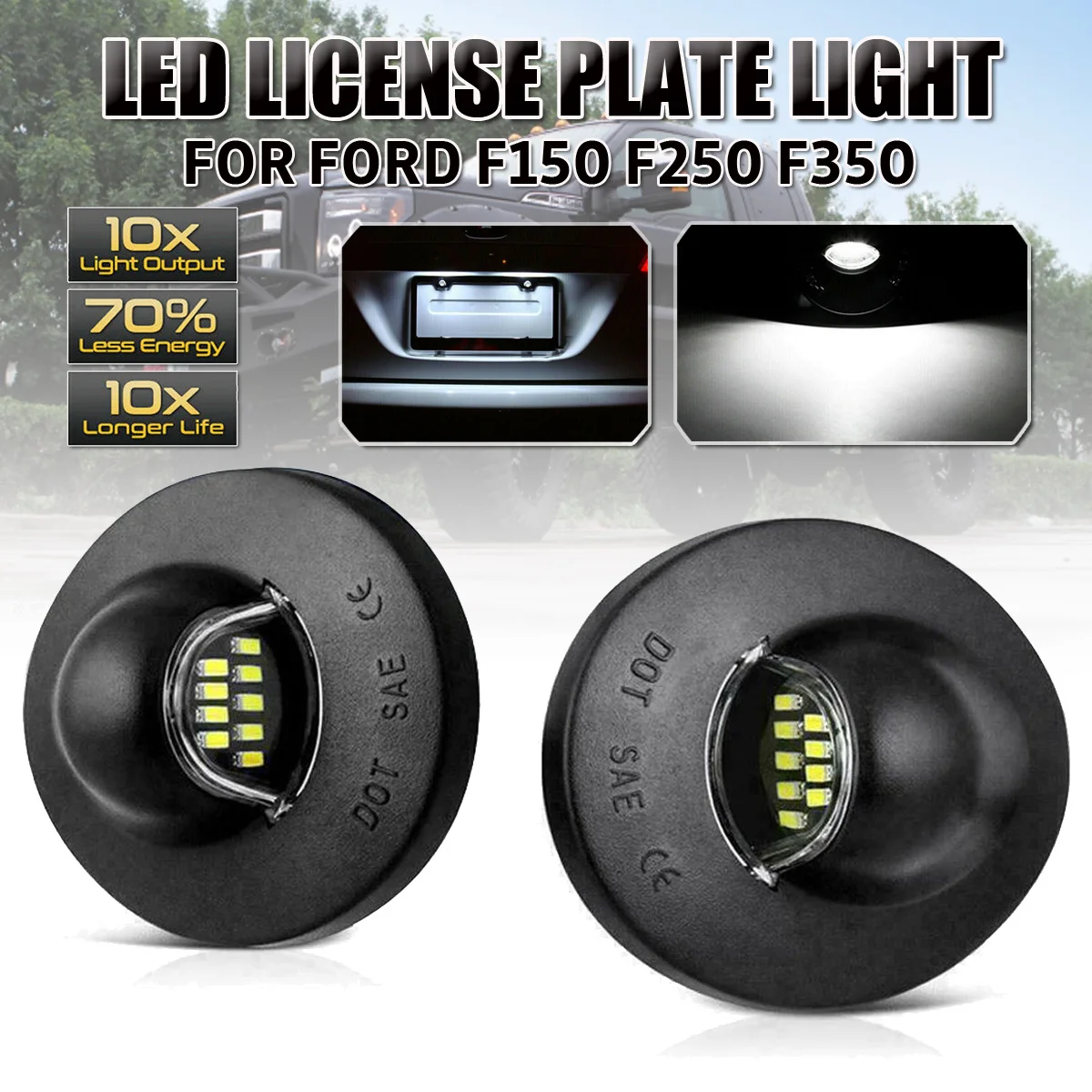 2PCS 3W 300LM Car LED License Plate Light Working Lamp LED Replacement Car light for Ford F150 F250 F350 Car Accessories
2PCS 3W 300LM Car LED License Plate Light Working Lamp LED Replacement Car light for Ford F150 F250 F350 Car Accessories