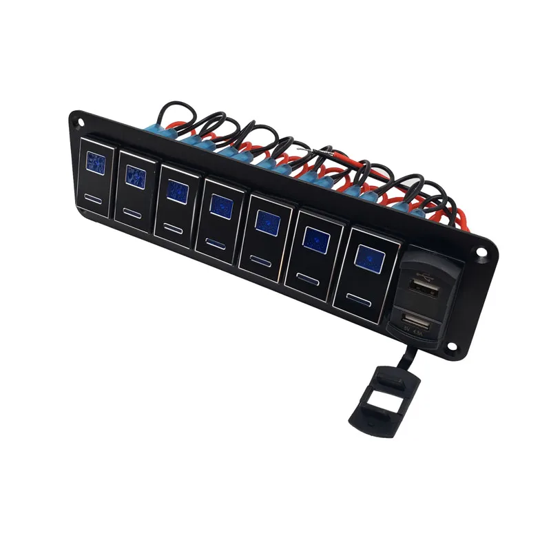 Metal Marine Rocker Switch Panel Truck Caravan RV Camping Boat Switches Car Circuit Breaker Dual USB Charger
Metal Marine Rocker Switch Panel Truck Caravan RV Camping Boat Switches Car Circuit Breaker Dual USB Charger