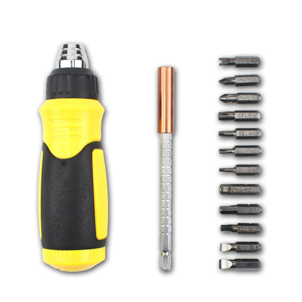 12 In 1 Three-Way Ratchet Screwdriver Adjustment Telescopic Extension Rod Stainless Steel Ratchet Screw Drivers Repair Hand Tool
12 In 1 Three-Way Ratchet Screwdriver Adjustment Telescopic Extension Rod Stainless Steel Ratchet Screw Drivers Repair Hand Tool