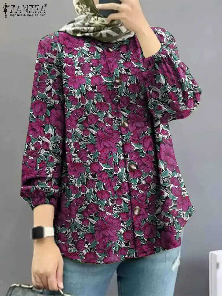ZANZEA Vintage Ramadan Turkey Blouse Summer Women Bohemian Long Sleeve Floral Printed Muslim Shirt Loose Tunic Tops Mujer Blusas
ZANZEA Vintage Ramadan Turkey Blouse Summer Women Bohemian Long Sleeve Floral Printed Muslim Shirt Loose Tunic Tops Mujer Blusas