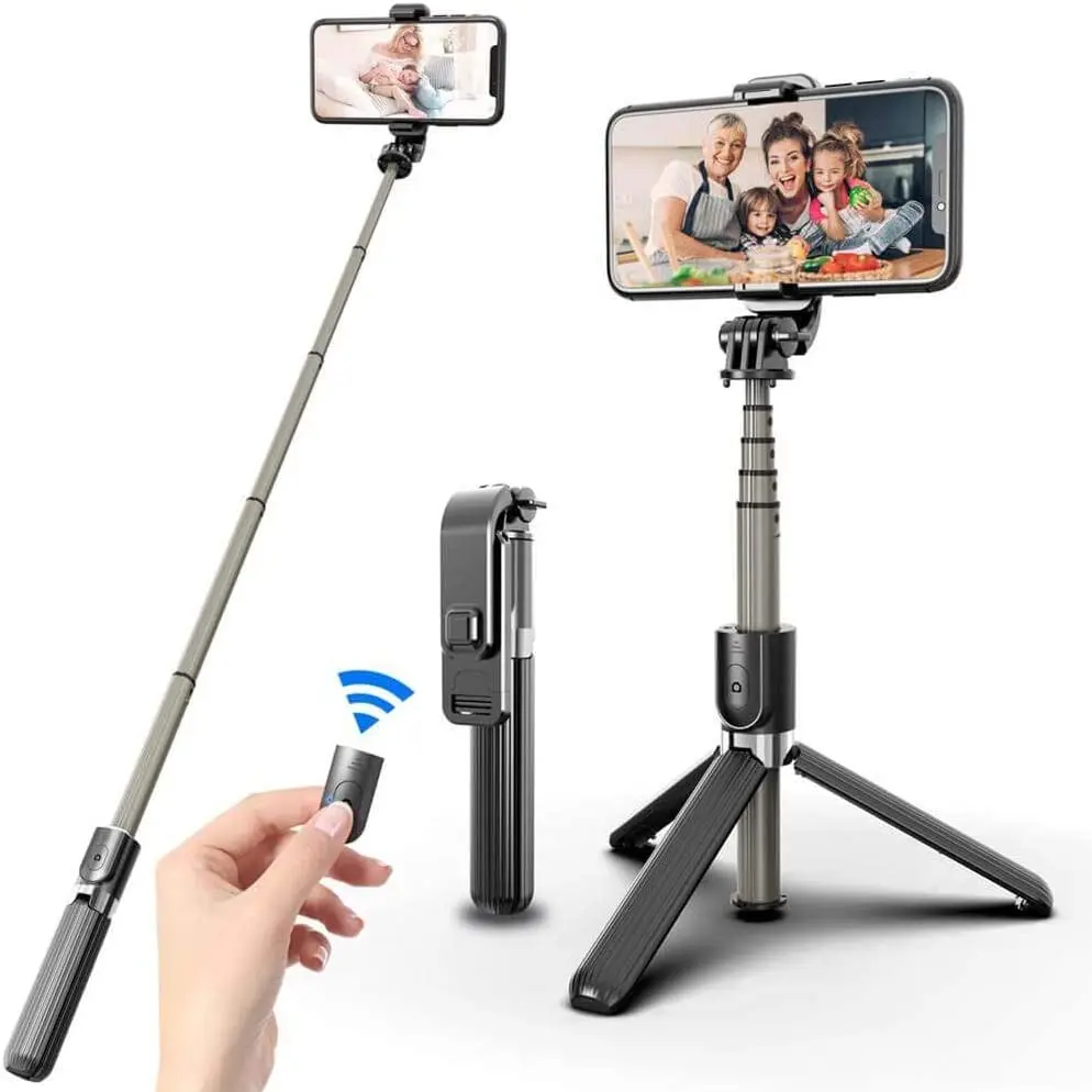 Bastão de Selfie com Tripé para Celular/GoPro com Controle Disparador 
Bastão de Selfie com Tripé para Celular/GoPro com Controle Disparador