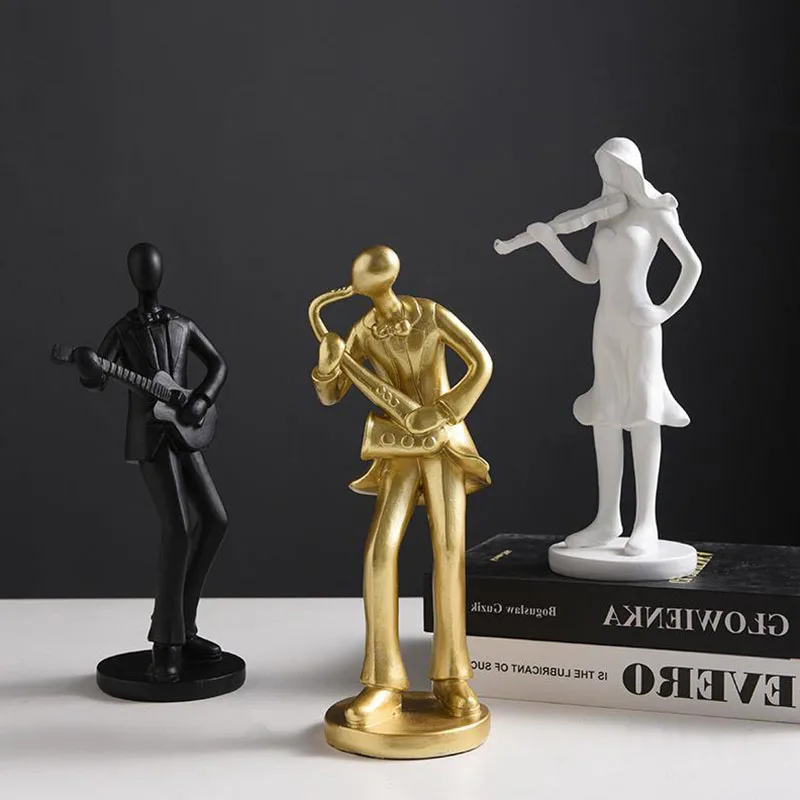 Vilead Musician Statue Guitar Saxophone Violin Figurines Modern Art Decor Living Room House Home Decoration Office Desktop Shelf 
Vilead Musician Statue Guitar Saxophone Violin Figurines Modern Art Decor Living Room House Home Decoration Office Desktop Shelf