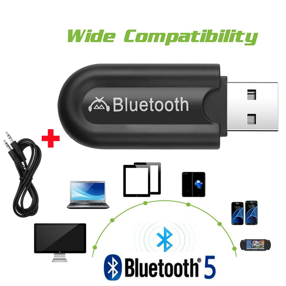 Wireless Bluetooth 3.5mm AUX Audio Stereo Music Car Receiver Adapter Dual Output 5.0 Bluetooth Audio Receiver Black,White
Wireless Bluetooth 3.5mm AUX Audio Stereo Music Car Receiver Adapter Dual Output 5.0 Bluetooth Audio Receiver Black,White
