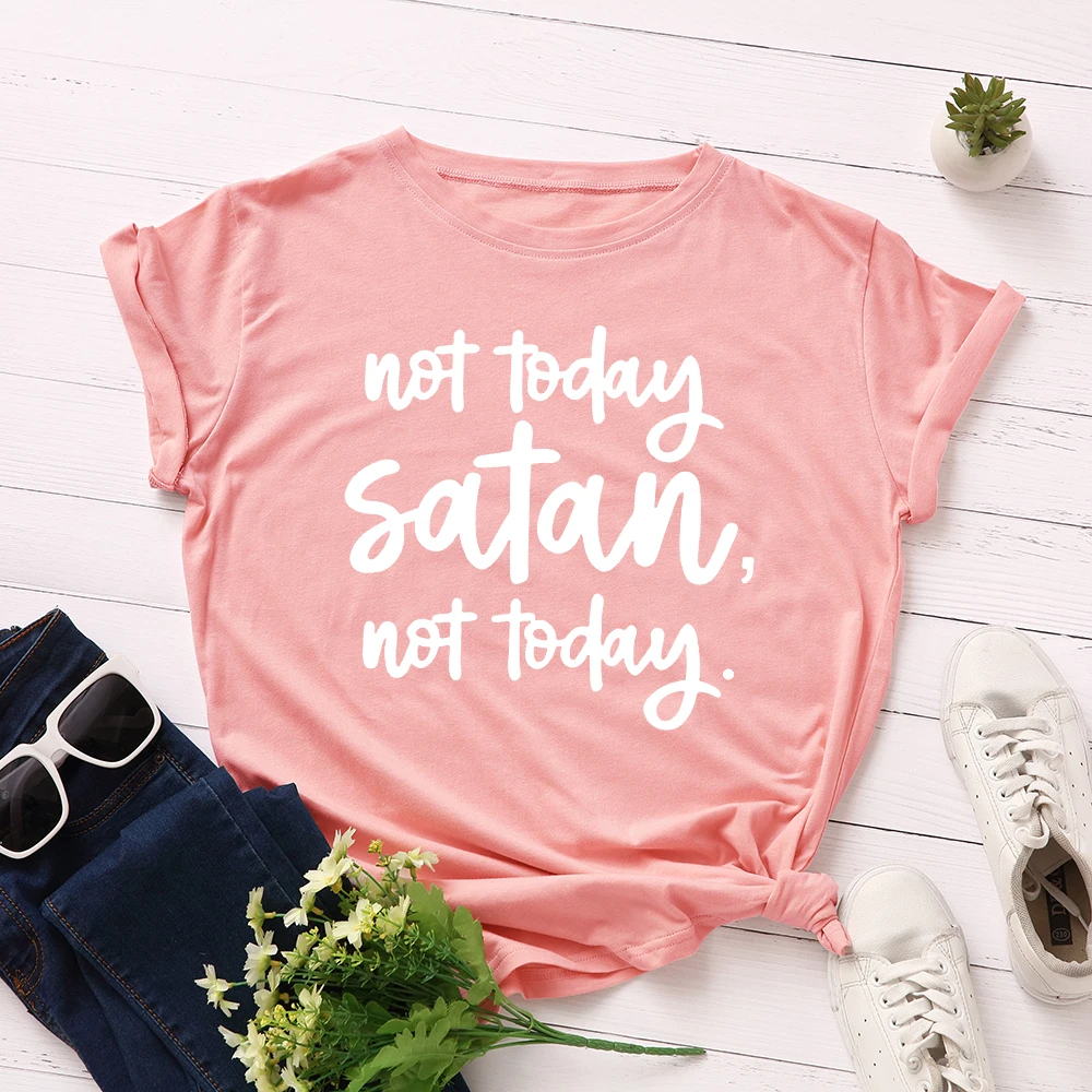 Graphic T Shirts for Women Cotton Short Sleeve Tee Female Shirt Tops Summer Casual Print Clothes Gifts Not Today Satan Halloween
Graphic T Shirts for Women Cotton Short Sleeve Tee Female Shirt Tops Summer Casual Print Clothes Gifts Not Today Satan Halloween
