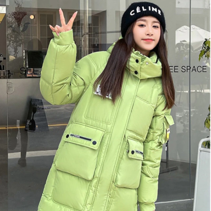 Elegant Solid Color Casual Parkas Fur Women Autumn Winter Solid Color Zip Up Button Sweet Loose Fashion Long Coat Down 2022
Elegant Solid Color Casual Parkas Fur Women Autumn Winter Solid Color Zip Up Button Sweet Loose Fashion Long Coat Down 2022