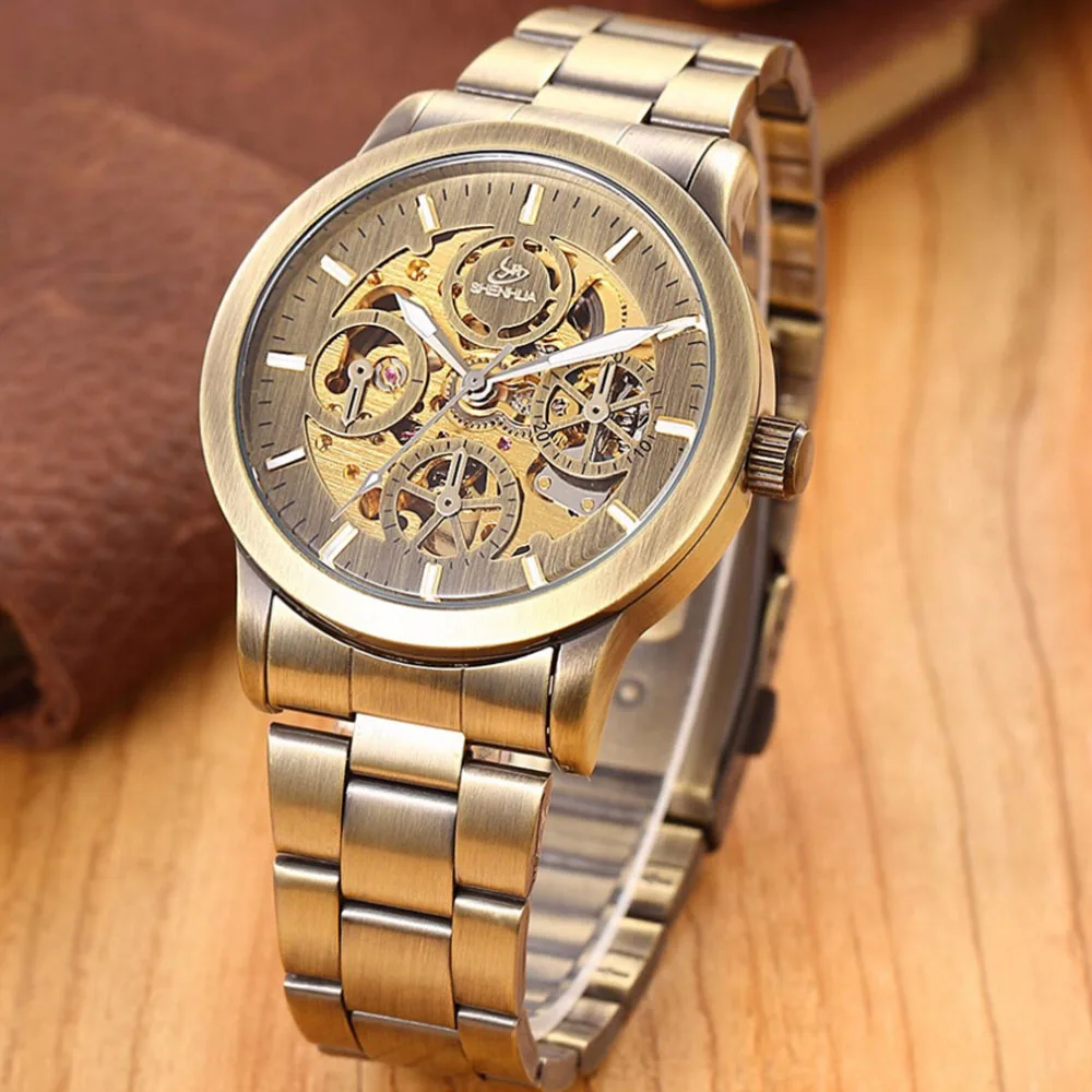 2023 Luxury Watches Men Fashion Vintage Bronze Watches Men Automatic Mechanical Watches Men Skeleton Stainless Steel Watches
2023 Luxury Watches Men Fashion Vintage Bronze Watches Men Automatic Mechanical Watches Men Skeleton Stainless Steel Watches