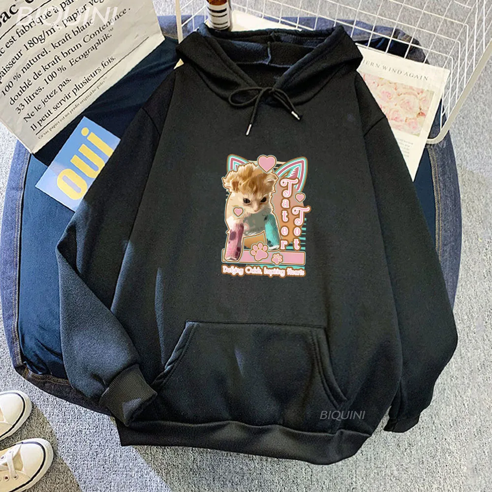 Tater Tot Korean Style Clothes Women 2023 Fashion Cat Print Hoodies New Unisex Sport Shirt Casual Tops Fashion Trend Pullovers
Tater Tot Korean Style Clothes Women 2023 Fashion Cat Print Hoodies New Unisex Sport Shirt Casual Tops Fashion Trend Pullovers