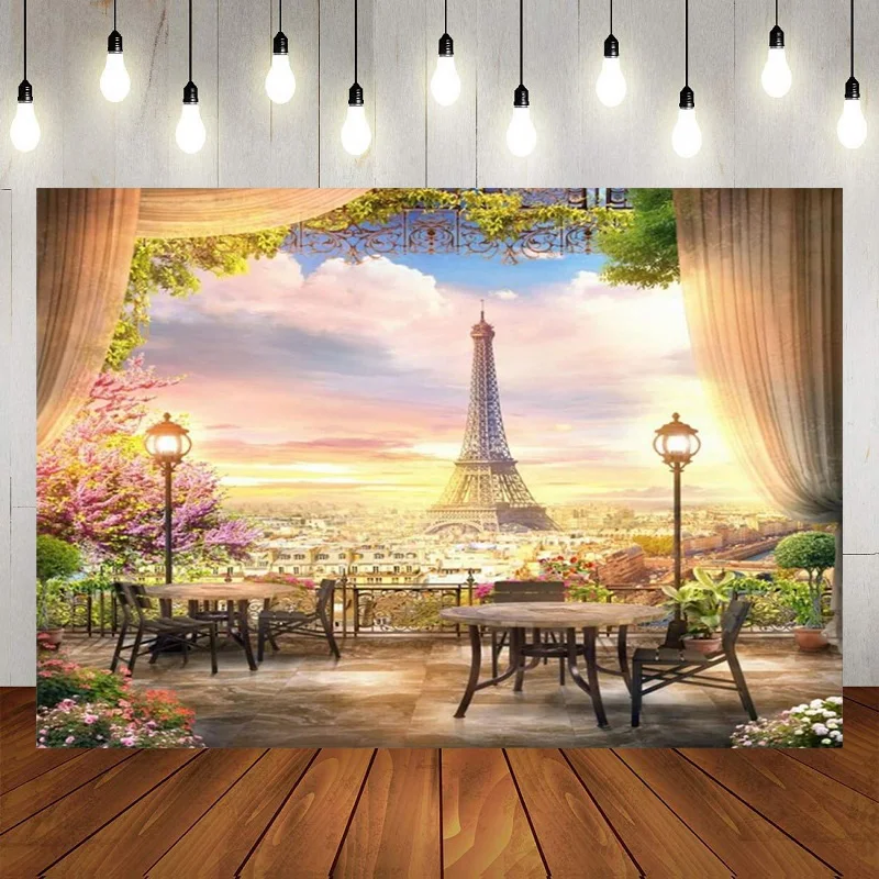 

Eiffel Tower Paris Landmark Global Travel Landmark On Earth Photography Backdrop Background Banner Decoration Baby Shower
