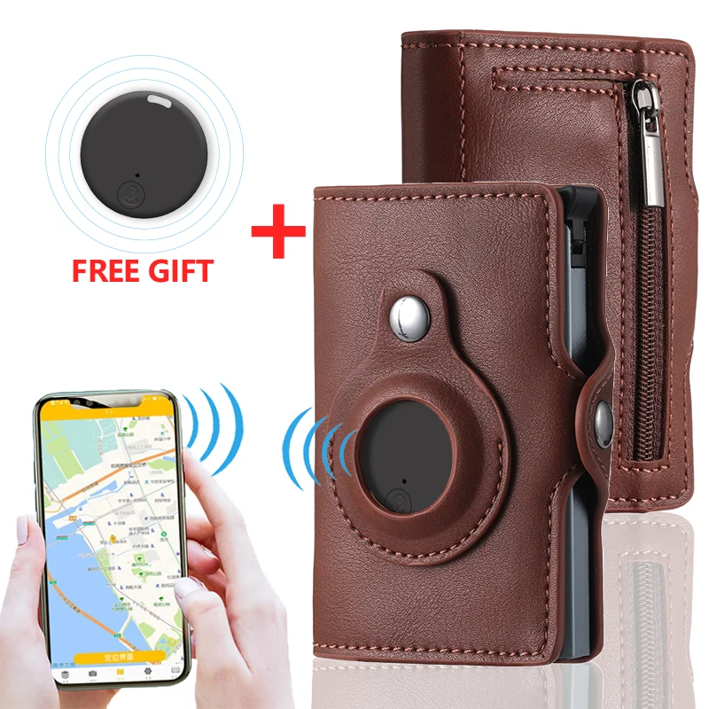 Smart Anti-lost Card Holder Wallet Tracker Genuine Leather Men Women Wallets Air-Tags Bluetooth-compatible Leather Purse For Men
Smart Anti-lost Card Holder Wallet Tracker Genuine Leather Men Women Wallets Air-Tags Bluetooth-compatible Leather Purse For Men