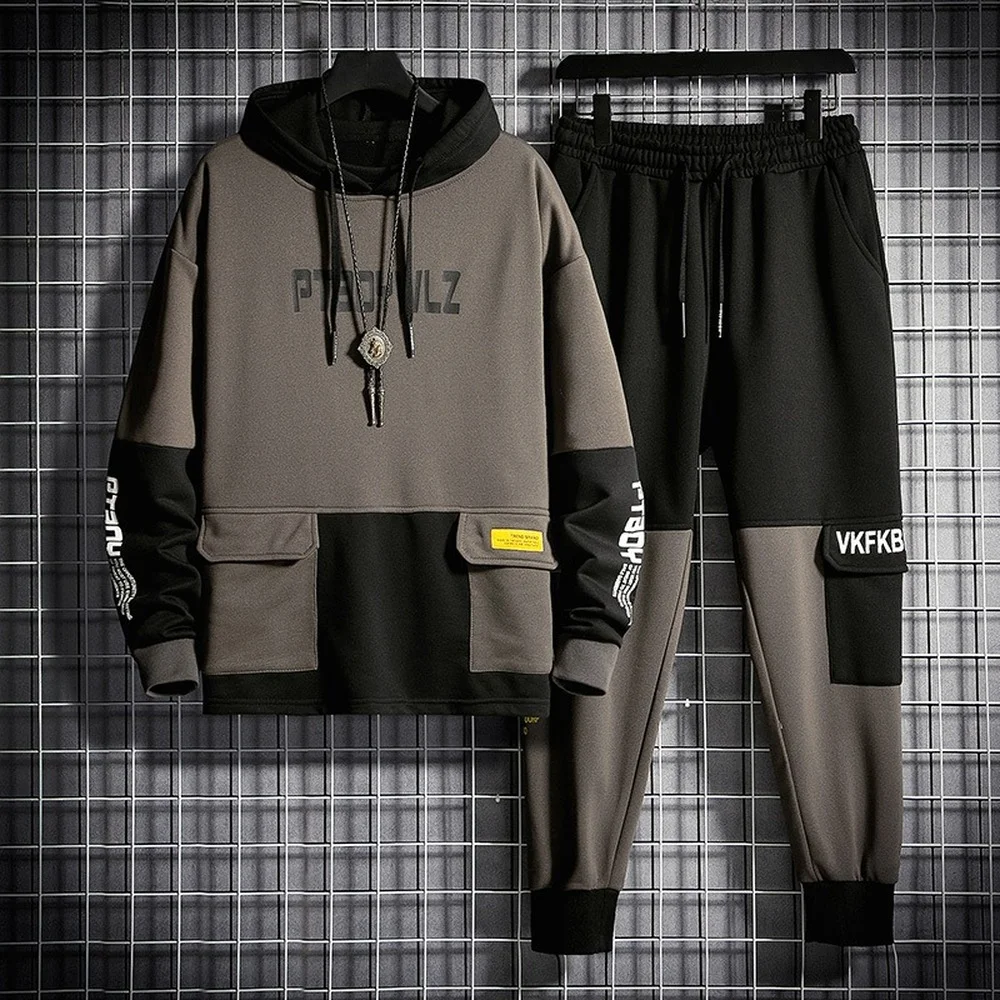 Mens Clothing 2 Piece Set Men Winter Autumn Tracksuit Men Jogging Suit Male Running Clothes Patchwork Hoodie and Jogger Set
Mens Clothing 2 Piece Set Men Winter Autumn Tracksuit Men Jogging Suit Male Running Clothes Patchwork Hoodie and Jogger Set
