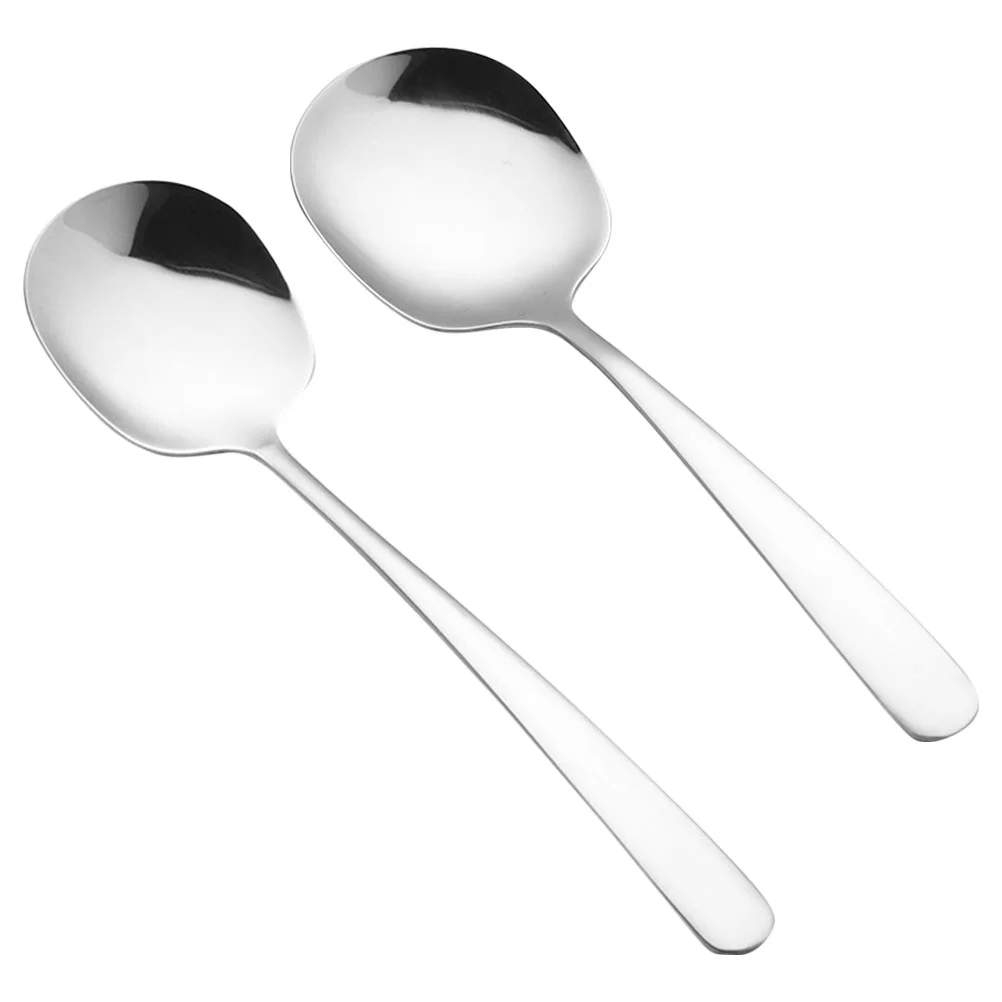 

Spoon Spoons Serving Large Metal Soup Flatware Buffet Utensils Scoop Berry Tableware Banquet Set Parties Tablespoon Big Steel