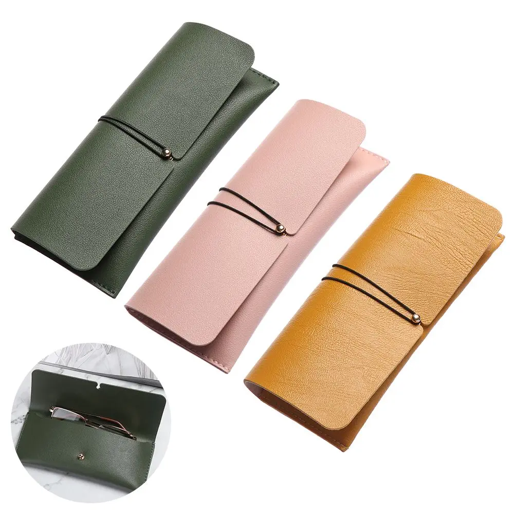Fashion Portable Foldable Buckle PVC Leather Glasses Case Bag Sunglasses Box Drawstring Soft Eyeglasses Storage Pouch
Fashion Portable Foldable Buckle PVC Leather Glasses Case Bag Sunglasses Box Drawstring Soft Eyeglasses Storage Pouch