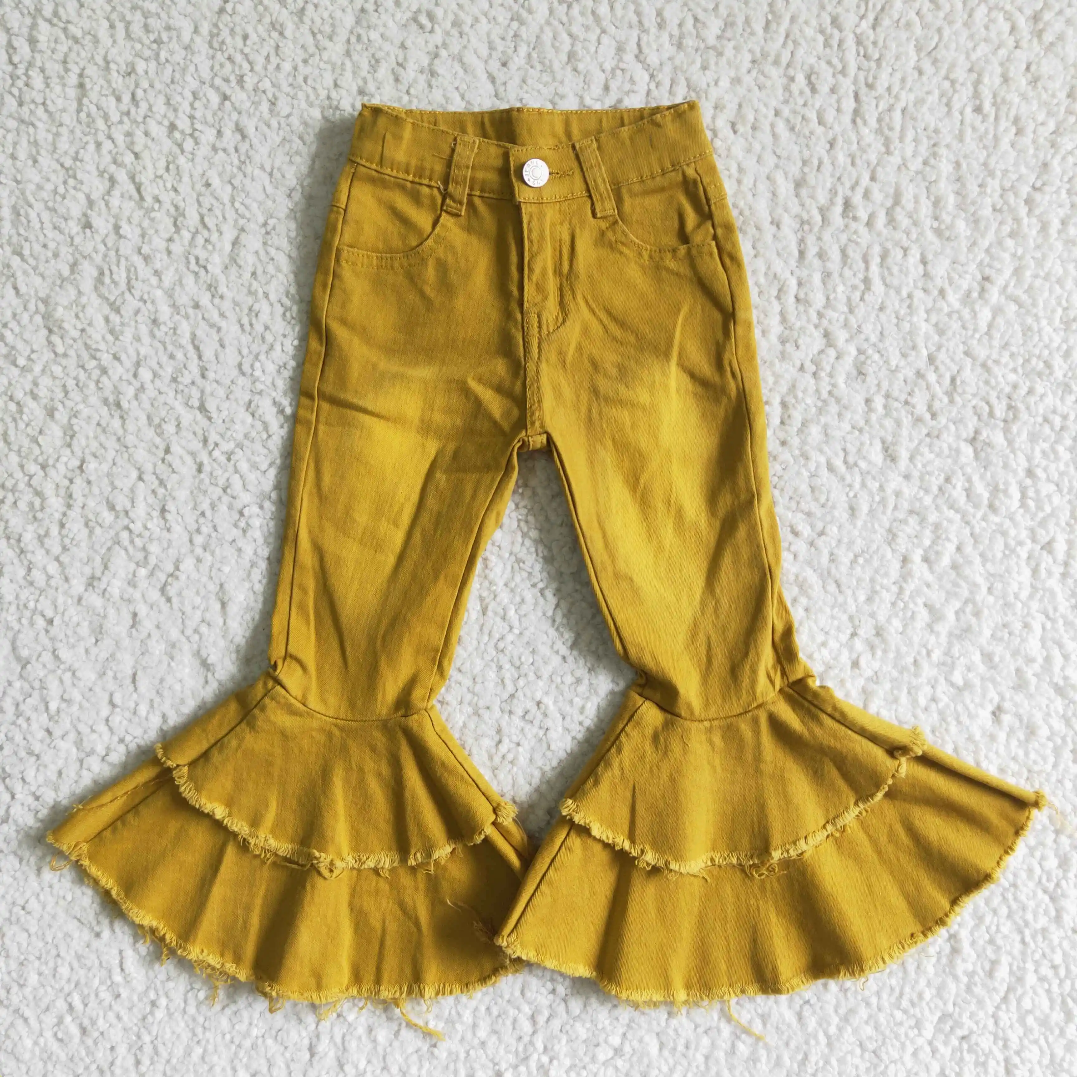 Boutique fashion style baby girl jeans pants turmeric flared pants new design wholesale adjustable waist denim pants RTS
Boutique fashion style baby girl jeans pants turmeric flared pants new design wholesale adjustable waist denim pants RTS
