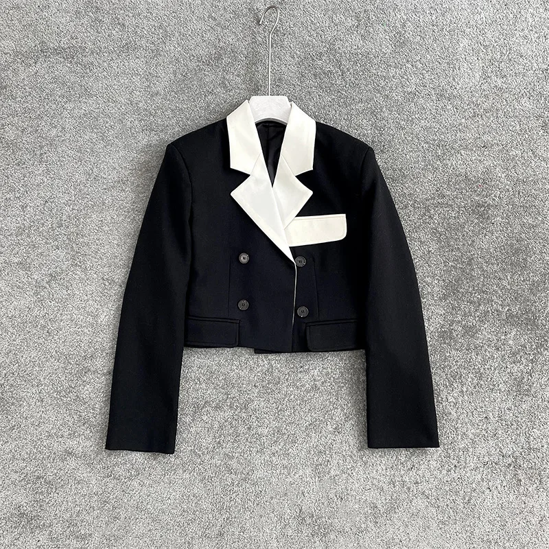 22 Fashion Classic Trendy luxury design Spring Autumn New Style Lapel Splice Black white contrast Suit
22 Fashion Classic Trendy luxury design Spring Autumn New Style Lapel Splice Black white contrast Suit