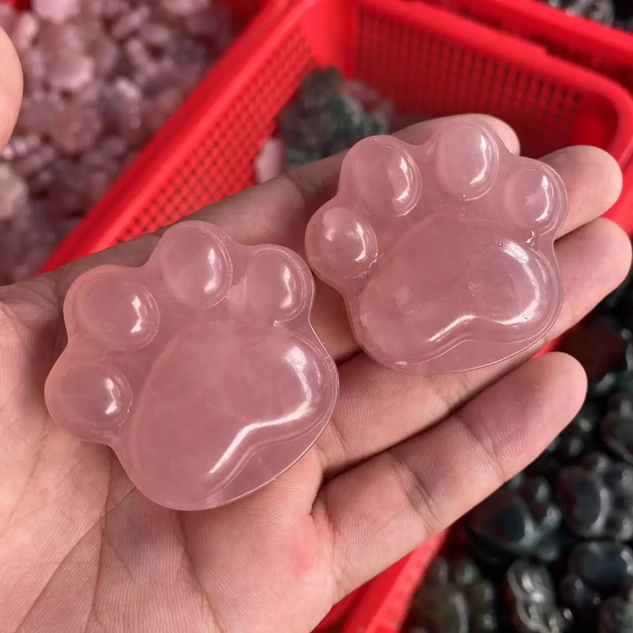 Natural Rose Quartz Polished Cat Claws Crystal Crafts Cat Feet Paw Carving Healing Stone Ornament Figurine Gift
Natural Rose Quartz Polished Cat Claws Crystal Crafts Cat Feet Paw Carving Healing Stone Ornament Figurine Gift