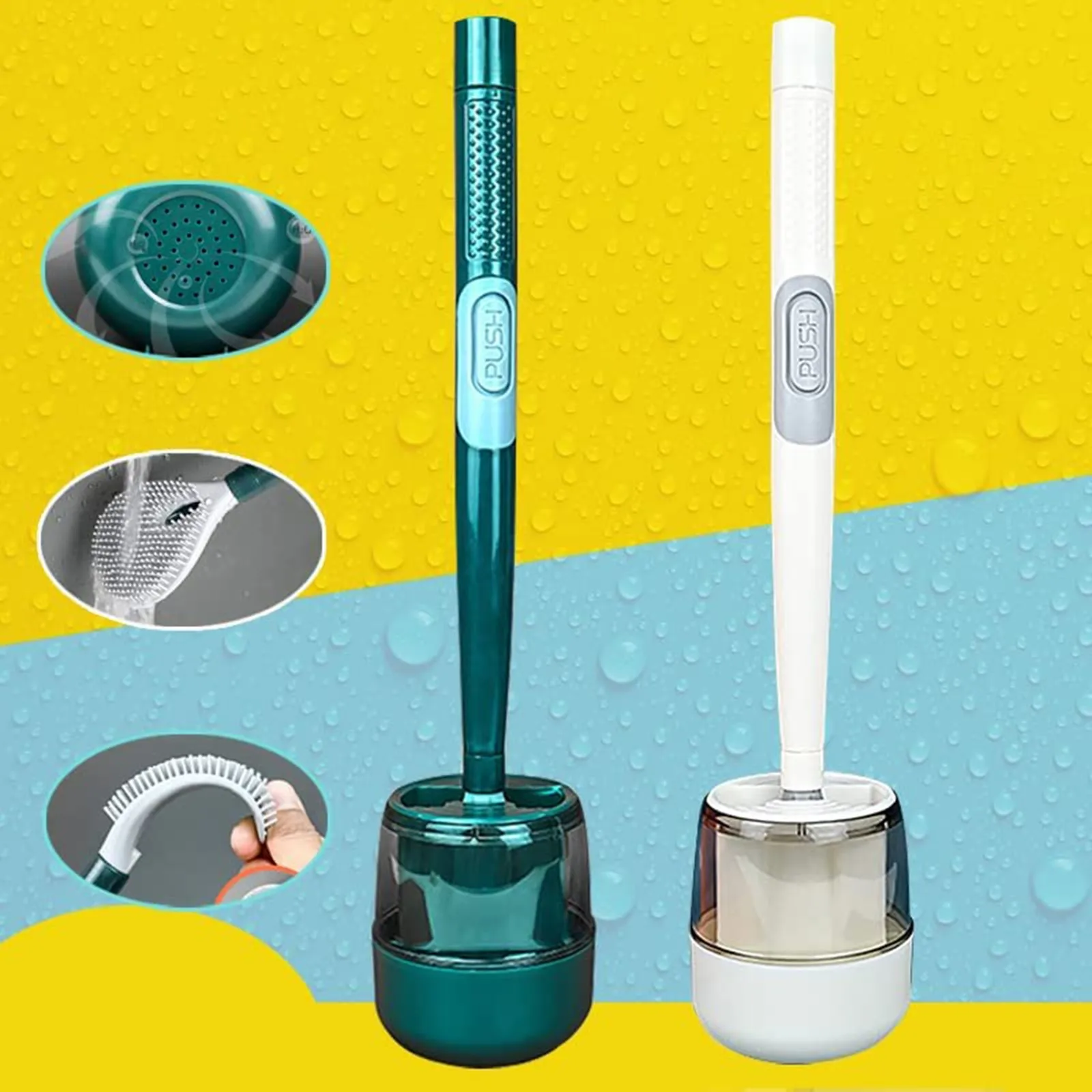 Household Punch Free Wall Hanging Long Handle Silicone Toilet Brush with Liquid Tongue Type Hydraulic Cleaning Toilet Brush
Household Punch Free Wall Hanging Long Handle Silicone Toilet Brush with Liquid Tongue Type Hydraulic Cleaning Toilet Brush