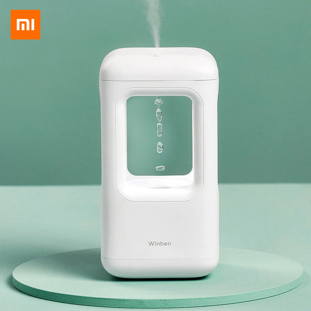 

XIAOMI Anti Gravity Levitating Water Drops Time Hourglass Humidifier Water Fountain Lamp Air Purification Atomization Lamp Gift