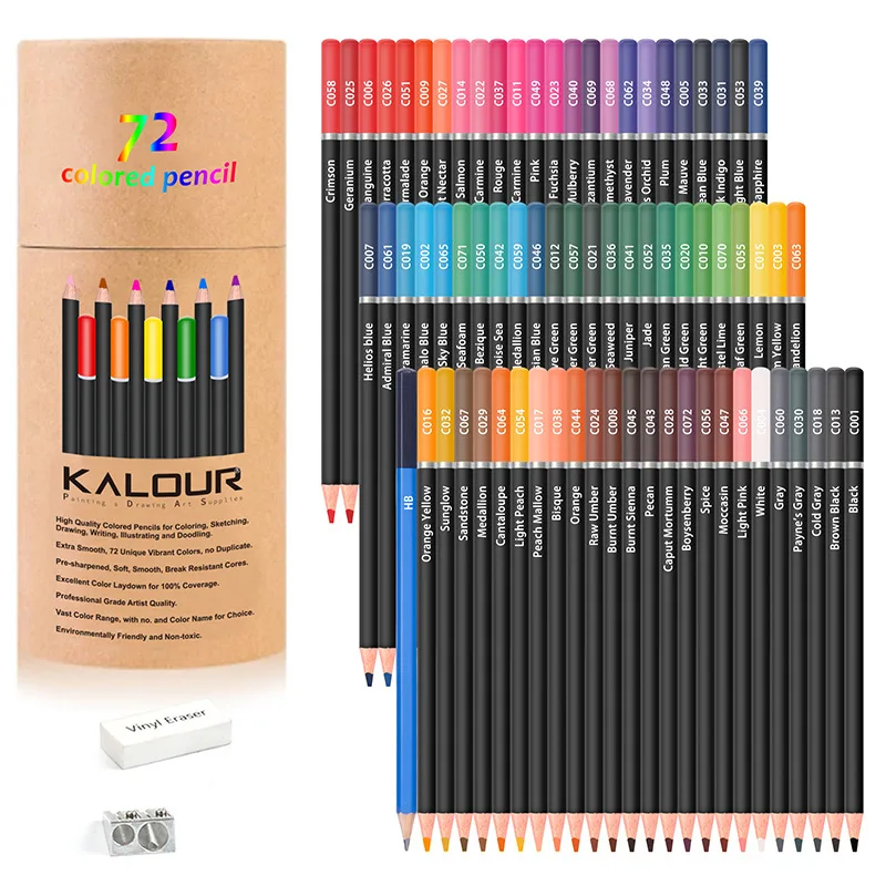 Набор цветных карандашей KALOUR Lapices 50/75/123, жирный рисунок, женский с точилкой для карандашей, профессиональная ручка для рисования для студентов
Набор цветных карандашей KALOUR Lapices 50/75/123, жирный рисунок, женский с точилкой для карандашей, профессиональная ручка для рисования для студентов