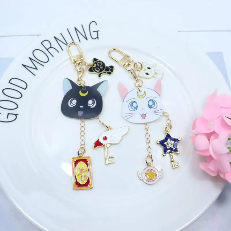Anime Cartoon Card Captor Cerberus Luna bowknot Keychain Car Key Bag Pendant Kawaii Girl Heart ornaments children Birthday Gift
Anime Cartoon Card Captor Cerberus Luna bowknot Keychain Car Key Bag Pendant Kawaii Girl Heart ornaments children Birthday Gift