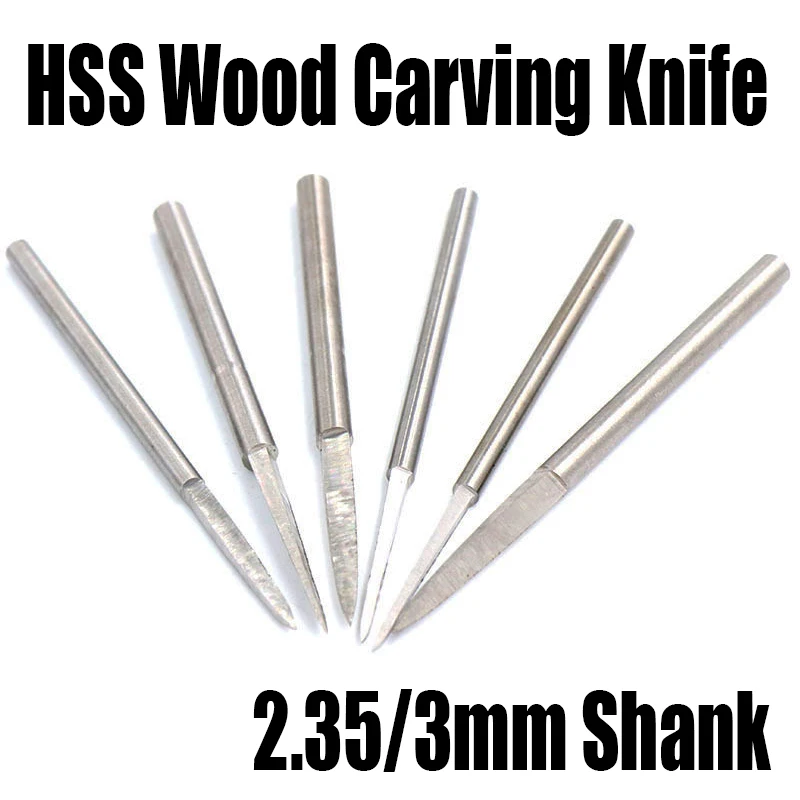 1-5PC 2.35/3mm Shank Wood Carving Knife HSS Engraving Knife Router Bit Woodworking Carving Cutter Tool For Scribing/Lettering
1-5PC 2.35/3mm Shank Wood Carving Knife HSS Engraving Knife Router Bit Woodworking Carving Cutter Tool For Scribing/Lettering