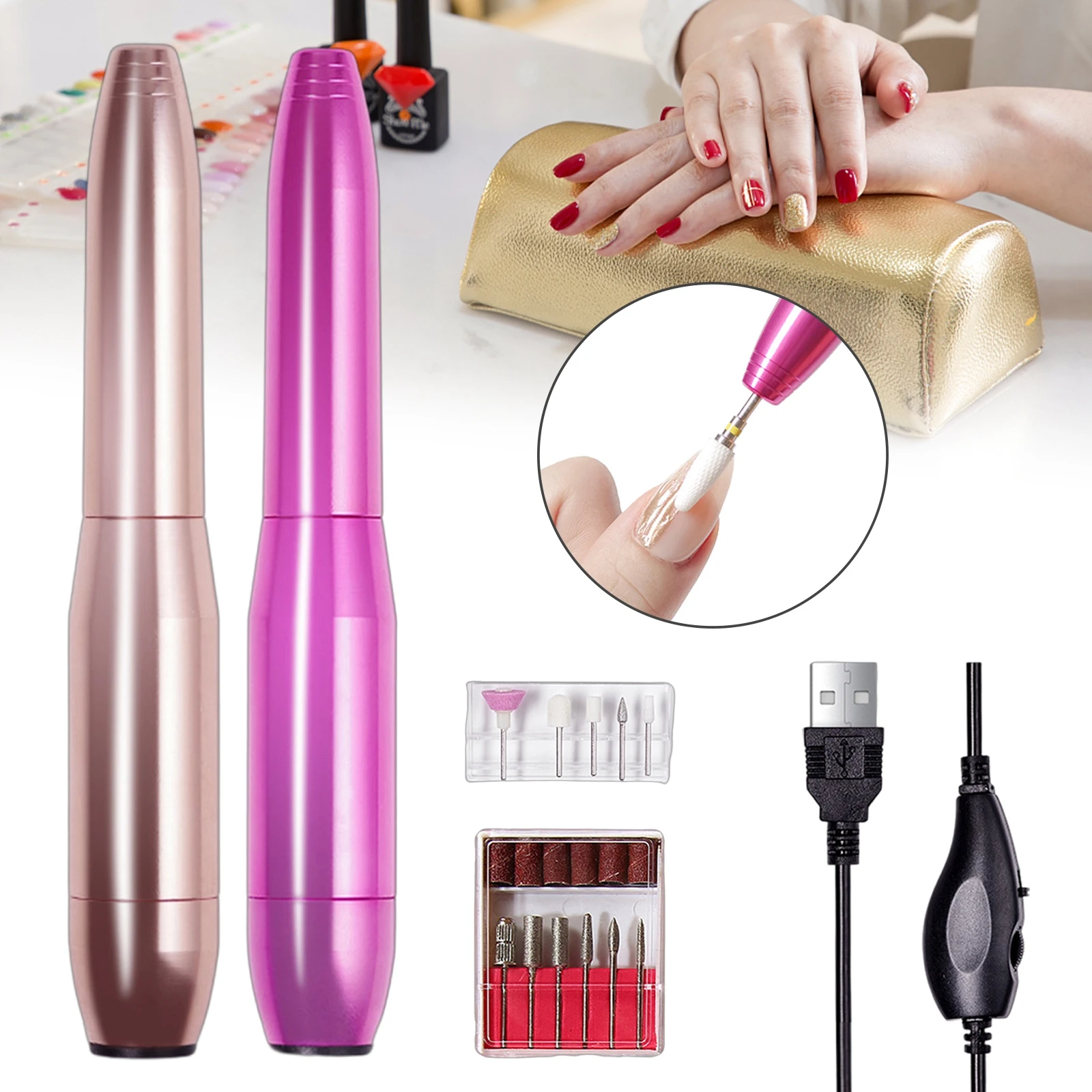 New Portable Electric Nail Drill Machine Usb Nail Polish Machine for Nail Removal Manicure & Polishing Nail Tools Beauty
New Portable Electric Nail Drill Machine Usb Nail Polish Machine for Nail Removal Manicure & Polishing Nail Tools Beauty
