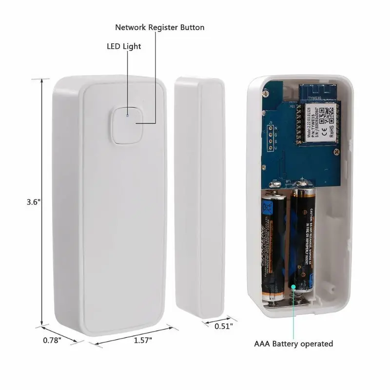 Door Sensor WiFi Magnetic Detector Home Alarm System Window Sensor Detector Burglar Alarm System Sensor
Door Sensor WiFi Magnetic Detector Home Alarm System Window Sensor Detector Burglar Alarm System Sensor