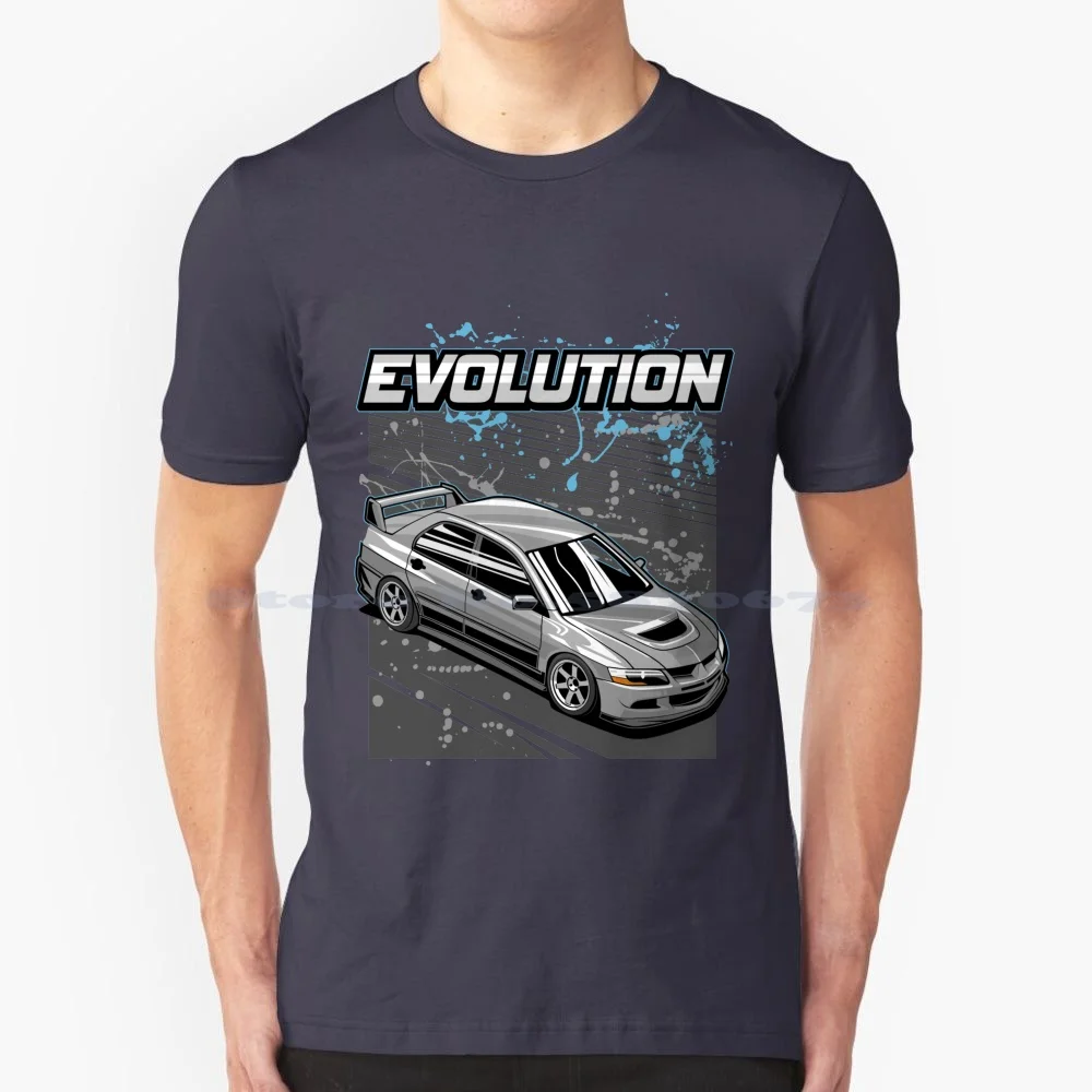 Футболка Evolution 8 из 100% хлопка футболка Lancer Evo 9 Ix Jdm Rally с японским автомобилем 2jz