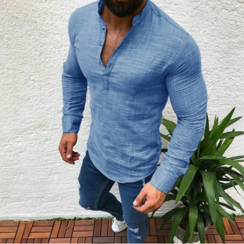 Plus Size Fashion Mens Long Sleeve V Neck Shirt Top Linen Shirts Blouse Cut Collar Pullover Male White Black Blue Gray
Plus Size Fashion Mens Long Sleeve V Neck Shirt Top Linen Shirts Blouse Cut Collar Pullover Male White Black Blue Gray