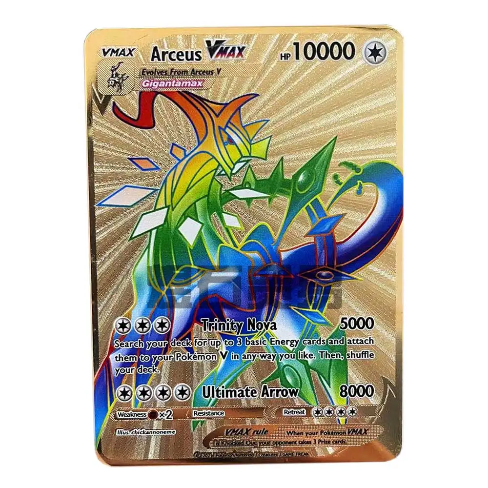 Металлические открытки Pokemon английский 10000HP Arceus Vmax YU GI OH Пикачу; Чаризард Золотая железная открытка детская коллекция подарок на день рожден...
Металлические открытки Pokemon английский 10000HP Arceus Vmax YU GI OH Пикачу; Чаризард Золотая железная открытка детская коллекция подарок на день рожден...