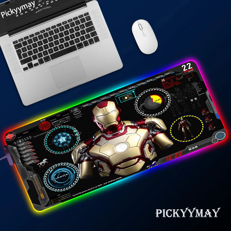Iron Man RGB Mouse Pad XXL Computer Keyboard Carpet LED Gamer PC Connected Mats USB Desk Mouse Mat Mousepad Gaming Accessories
Iron Man RGB Mouse Pad XXL Computer Keyboard Carpet LED Gamer PC Connected Mats USB Desk Mouse Mat Mousepad Gaming Accessories