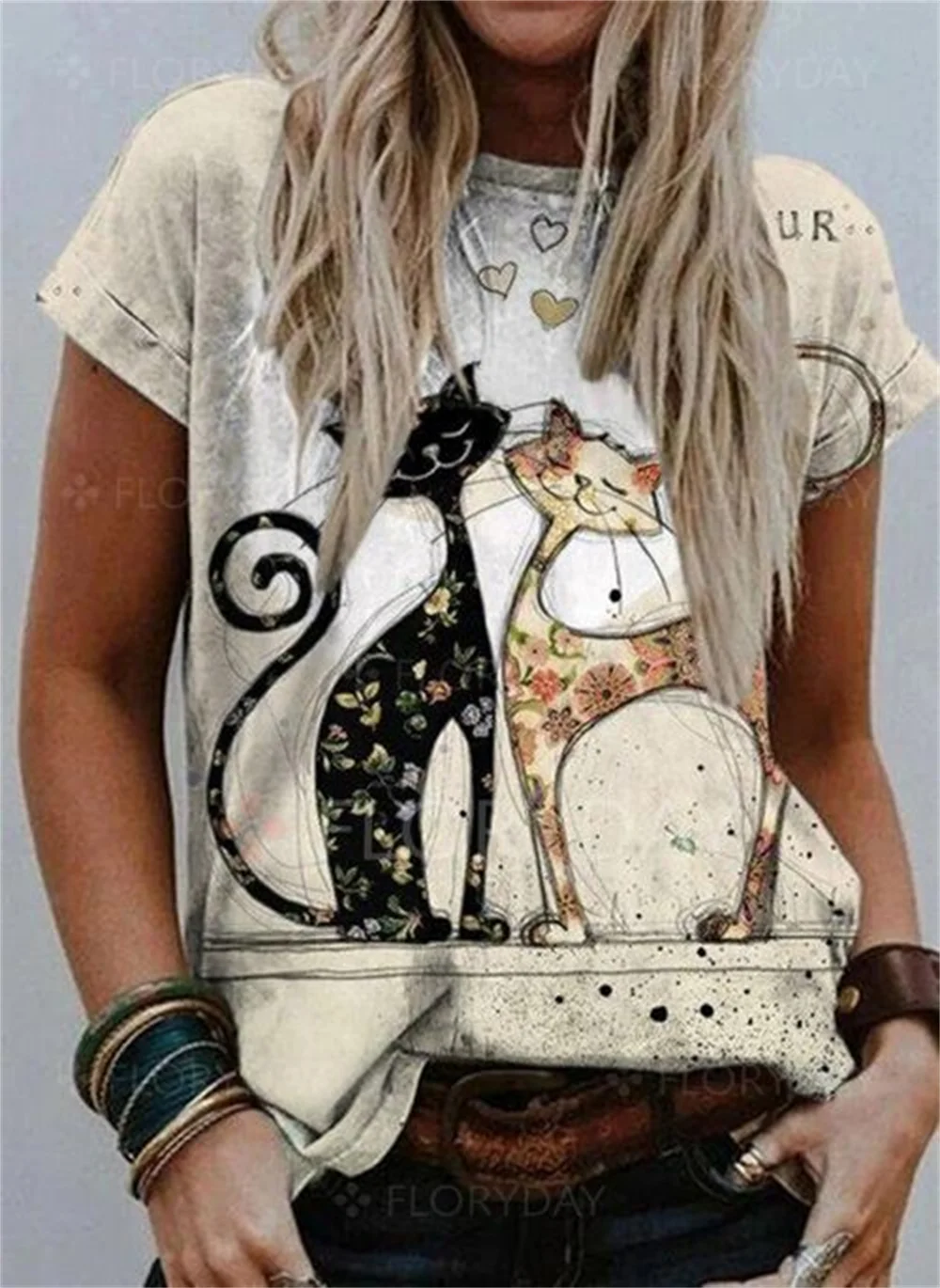 Summer Women's New Fashion Retro Animal Plant Floral T-Shirt Short Sleeve Top Abstract 3D Printing Fashion Casual Street Daily
Summer Women's New Fashion Retro Animal Plant Floral T-Shirt Short Sleeve Top Abstract 3D Printing Fashion Casual Street Daily