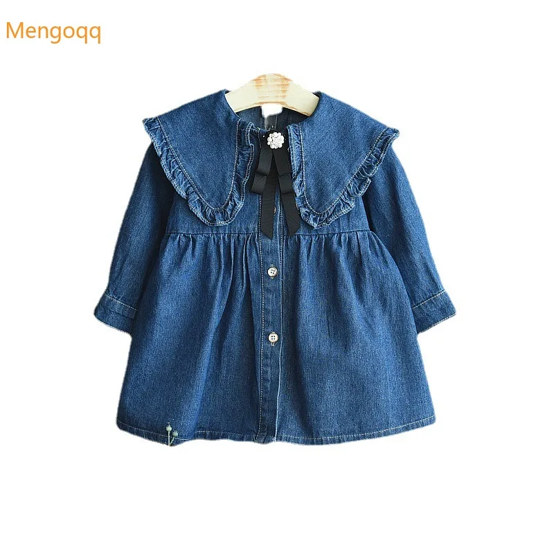 children autumn long sleeve single-breasted ruffles knee-length dress toddler kids baby denim outwear clothes jacket 1-6Y
children autumn long sleeve single-breasted ruffles knee-length dress toddler kids baby denim outwear clothes jacket 1-6Y