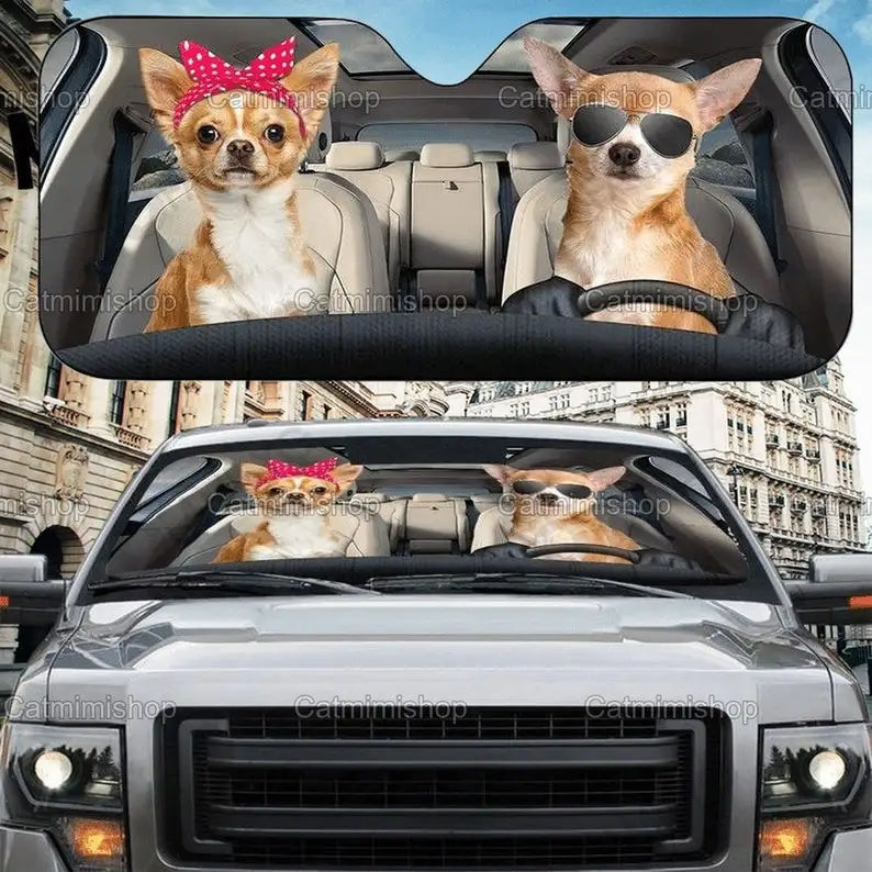 Chihuahua Couple Car Sun Shade, Chihuahua Auto Sun Shade, Car Decoration, Gift For Couple Lovers, Valentines Day Gift LNG162112A
Chihuahua Couple Car Sun Shade, Chihuahua Auto Sun Shade, Car Decoration, Gift For Couple Lovers, Valentines Day Gift LNG162112A