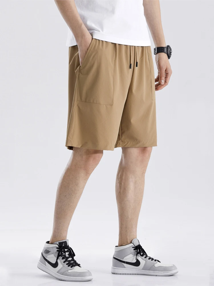 Summer Quick Dry Shorts Men Sportswear Breathable Light&Thin Stretch Nylon Drawstring Loose Short Bermuda Straight Casual Shorts
Summer Quick Dry Shorts Men Sportswear Breathable Light&Thin Stretch Nylon Drawstring Loose Short Bermuda Straight Casual Shorts