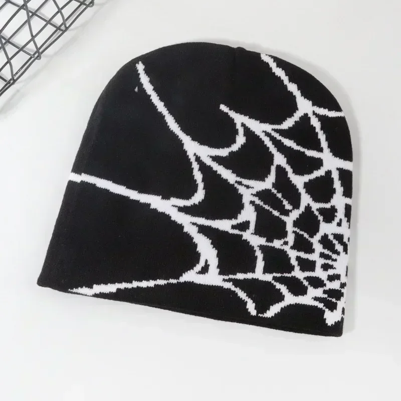 Вязаная паутина дизайнерская шапка Skullies шапочки для мужчин и женщин пуловер с
