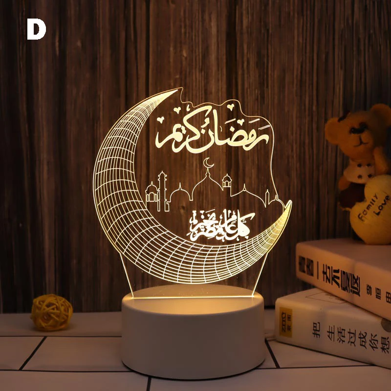 Muslim Ramadan Decor Ornament EID Mubarak LED Night Light Eid Al Adha Gift Gurbang Ramadan Festival Decoration for Home Party
Muslim Ramadan Decor Ornament EID Mubarak LED Night Light Eid Al Adha Gift Gurbang Ramadan Festival Decoration for Home Party