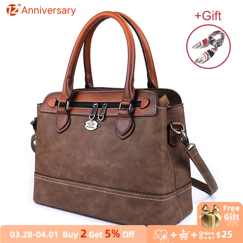 Vintage High Quality Leather Women Handbags Luxury Ladies Shoulder Bag Large Capacity Female Casual Tote Business Messenger Bags
Vintage High Quality Leather Women Handbags Luxury Ladies Shoulder Bag Large Capacity Female Casual Tote Business Messenger Bags