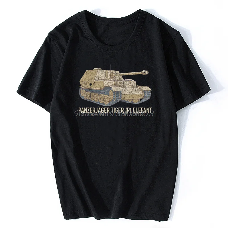 Elefant Tank Destroyer, German WW2 Panzerjager Tiger (p) Tank T-Shirt Summer Cotton Short Sleeve O-Neck Men's T Shirt New
Elefant Tank Destroyer, German WW2 Panzerjager Tiger (p) Tank T-Shirt Summer Cotton Short Sleeve O-Neck Men's T Shirt New